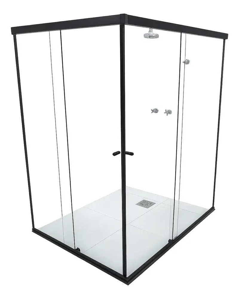 Box de canto em banheiro compacto em Viamão